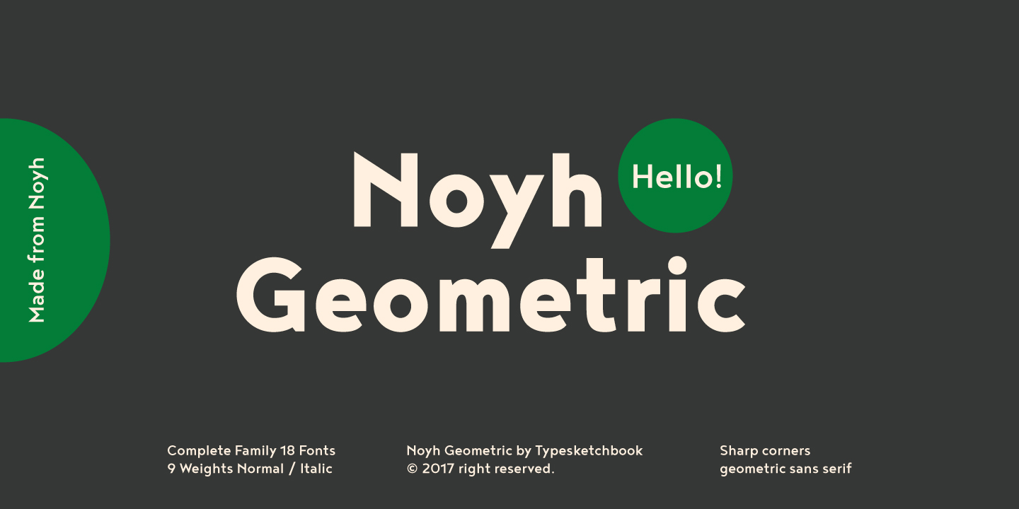 Пример шрифта Noyh Geometric